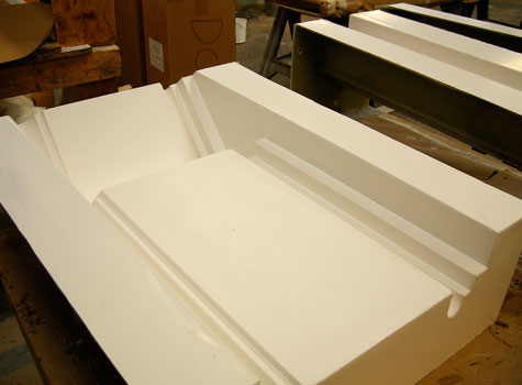 10. New mould ready for production of replacement GRP cornice.