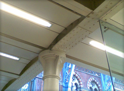 13. Intumesent coating to undercroft at St. Pancras Station.