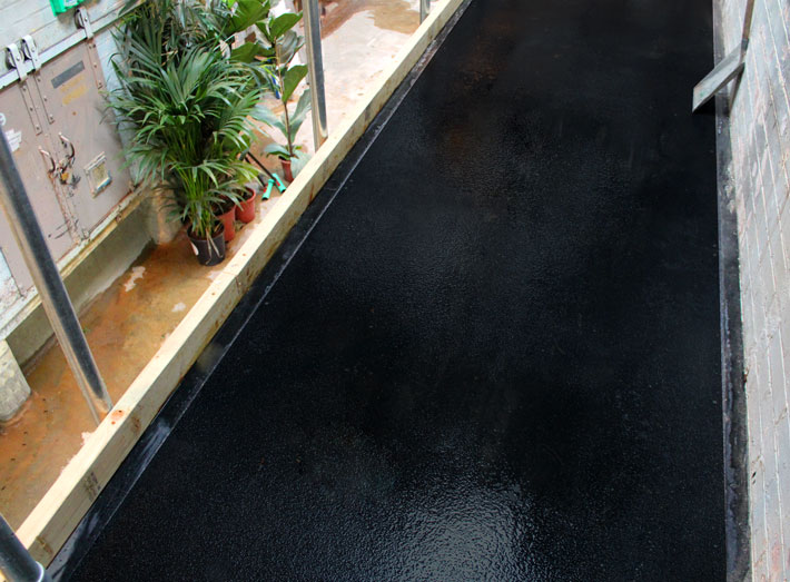 6. Slippery wooden areas made safe with anti-slip floor sheets.