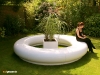 Halo modular seating with cube planter