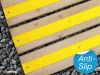 Anti-slip decking strips yellow high visibility.