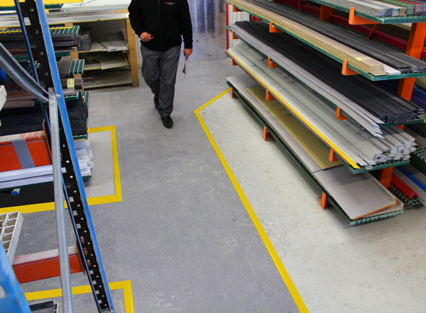 SolidLine Aisle and Floor Marking is the permanent replacement for floor or aisle marking tape