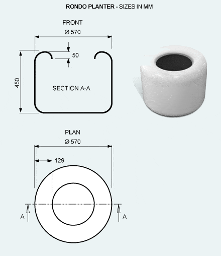 Specification - Rondo planter