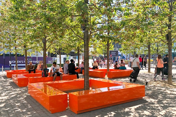 Wembley Retail Park – GeoMet Bench Seating