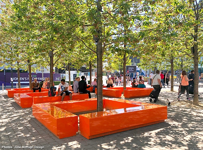 Wembley Retail Park – GeoMet Bench Seating