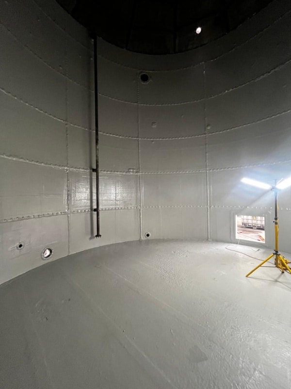 Tank is relined with durable GRP coating to protect for years to come