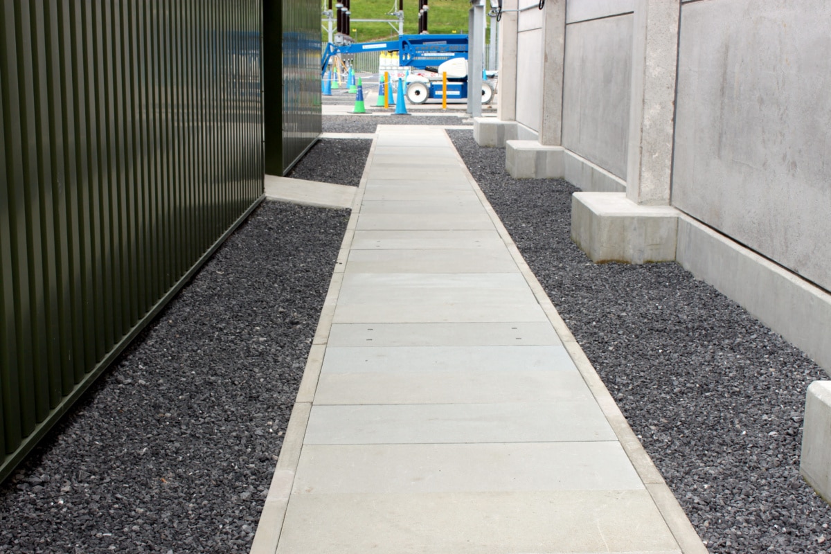 grp trench cover with anti slip surface used to cover pipework in sand colour