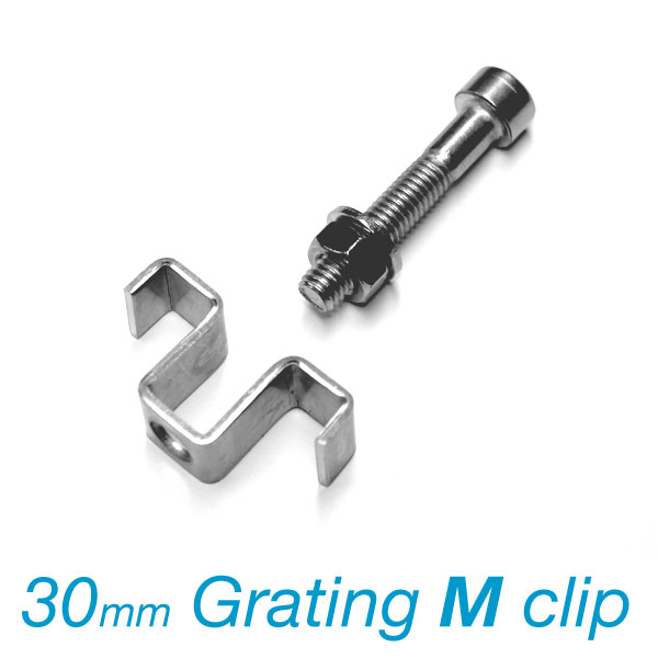 M Clip for 30mm mini mesh grating
