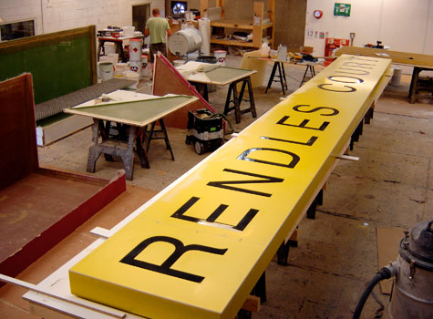9. Bespoke sign manuafctured in GRP fibreglass - ideal for exterior use.
