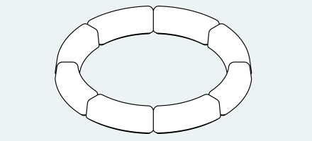Specification - Arc 8 segments for complete 4m circle