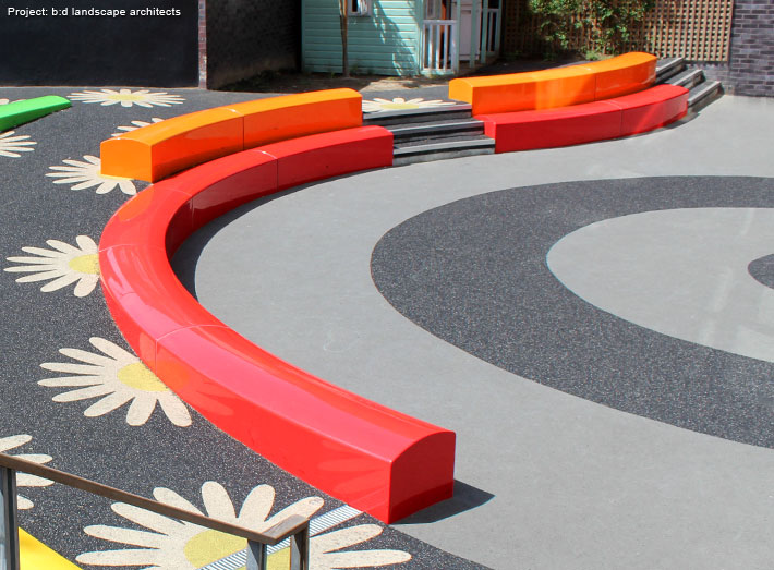 Colourful, lively and exciting furniture designed for commercial and residential use, either indoors or outside.