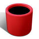 Drum planter in Red