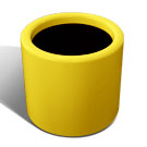 Drum planter in yellow