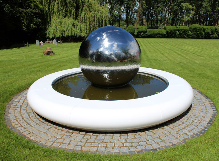 1. Aqua Corona pond water feature installation at Henley on Thames. 