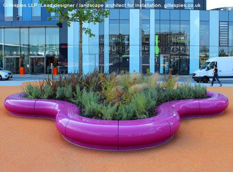2. Halo modular seats and planters, Media City waterfront studios, Manchester.
