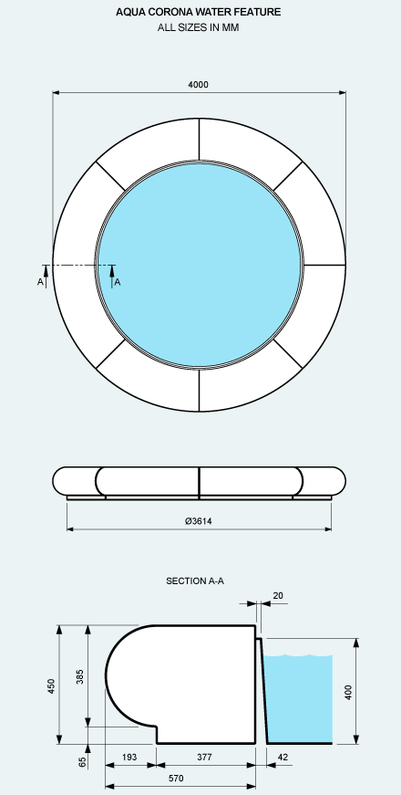 Aqua Corona - Circular Garden Water Feature