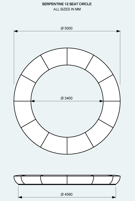 Serpentine - 12 seat circle