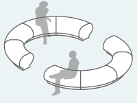 Breakout seating islands
