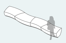 Serpentine curved module