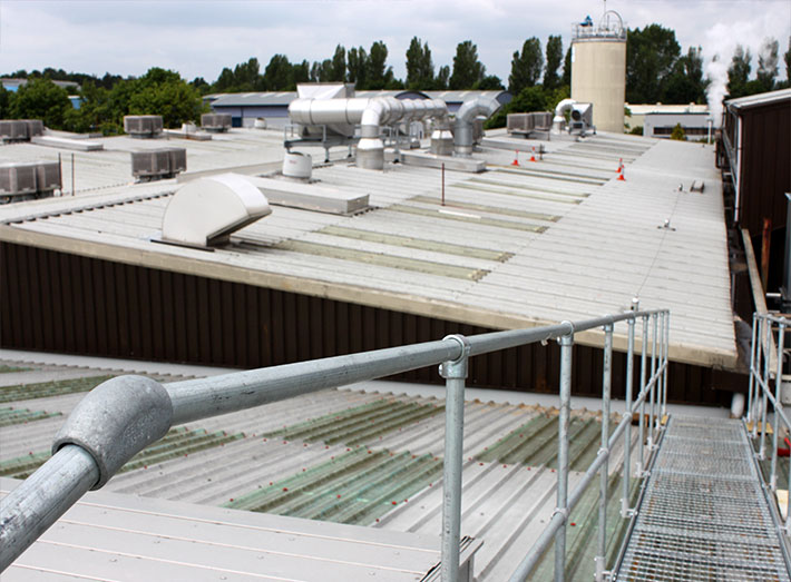 Sui Generis were called to update 900 linear metres of roof top gutters with  GRP linings.